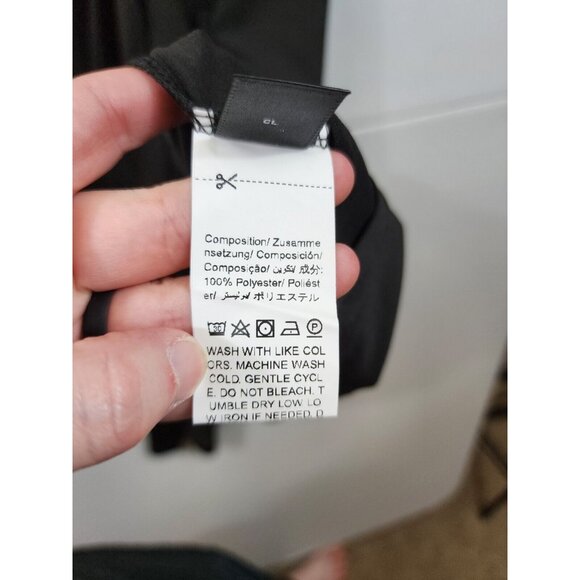 Shein Womens L Black Star Print V-Neck Long Sleeve Ruched Maxi Dress - Picture 5 of 5